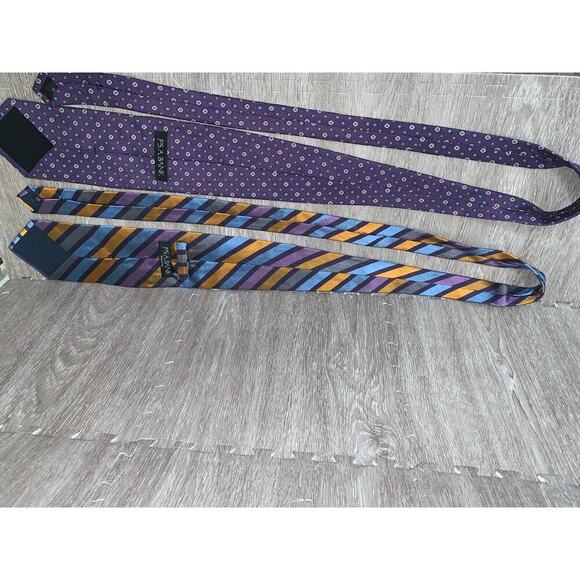 Jos. A. Bank  Men's Silk Striped‎ Necktie Set of 5 Multicolor - Picture 9 of 13